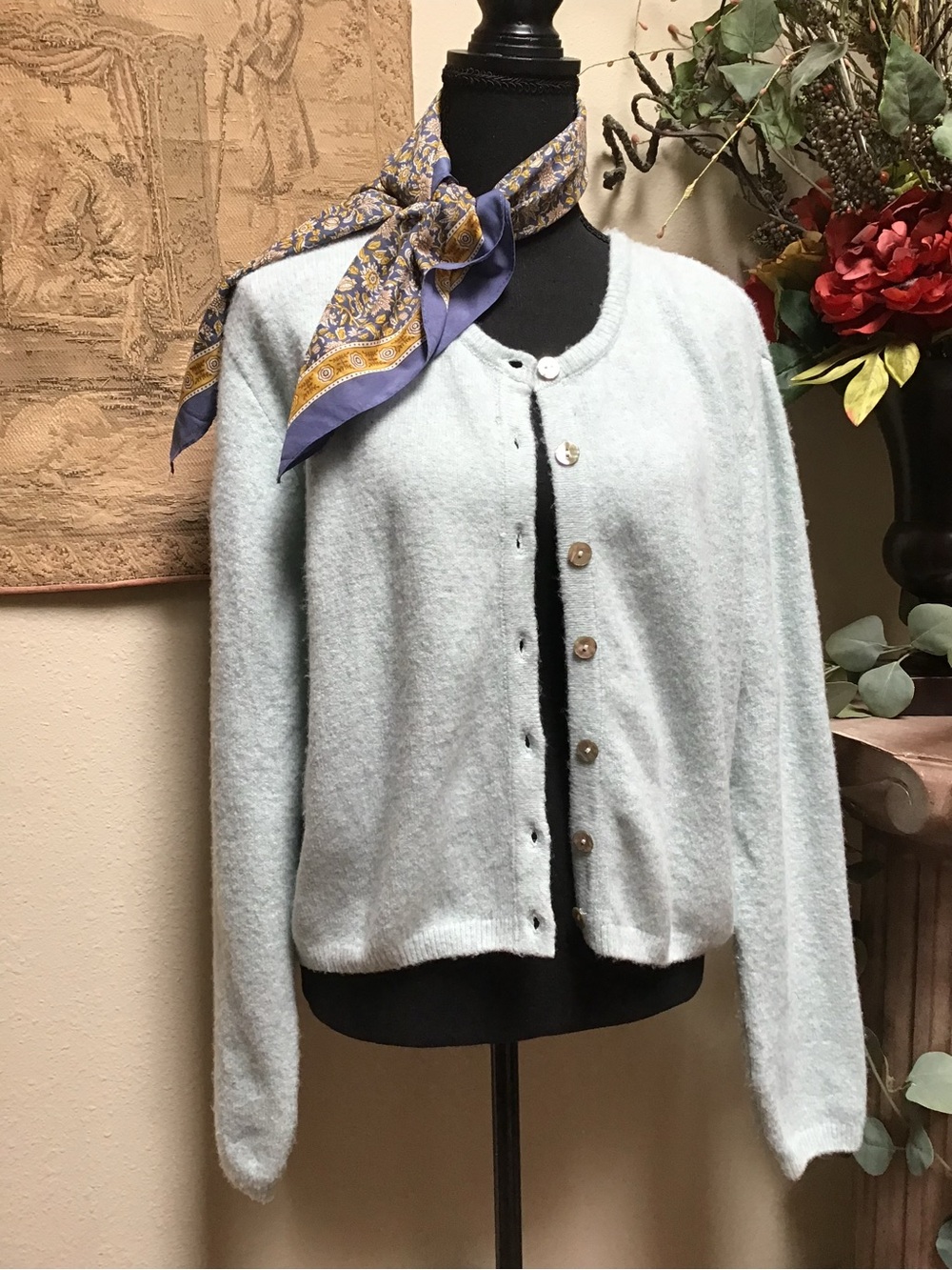 Song of Style Pale Blue Cozy Button-Front Cardigan